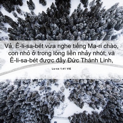 Picture 06 - Lu-ca 1:41 VIE - Vả, Ê-li-sa-bét vừa nghe tiếng Ma-ri - Bible Verse Picture