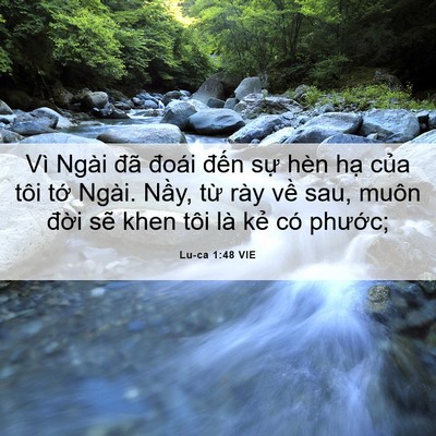 Picture 06 - Lu-ca 1:48 VIE - Vì Ngài đã đoái đến sự hèn hạ của - Bible Verse Picture