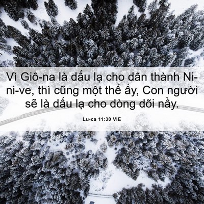 Picture 06 - Lu-ca 11:30 VIE - Vì Giô-na là dấu lạ cho dân thành - Bible Verse Picture