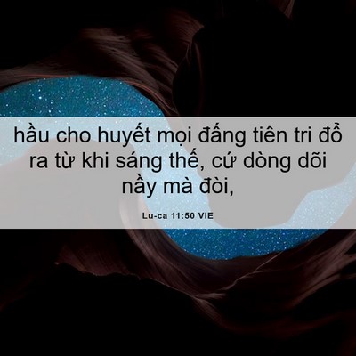 Picture 06 - Lu-ca 11:50 VIE - hầu cho huyết mọi đấng tiên tri đổ - Bible Verse Picture