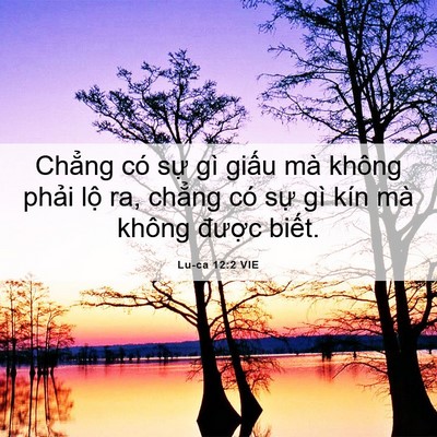 Picture 06 - Lu-ca 12:2 VIE - Chẳng có sự gì giấu mà không phải - Bible Verse Picture