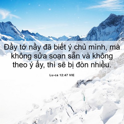 Picture 06 - Lu-ca 12:47 VIE - Đầy tớ nầy đã biết ý chủ mình, mà - Bible Verse Picture