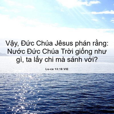 Picture 06 - Lu-ca 13:18 VIE - Vậy, Đức Chúa Jêsus phán rằng: Nước - Bible Verse Picture