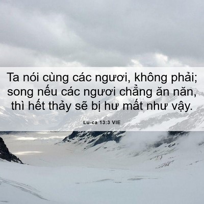 Picture 06 - Lu-ca 13:3 VIE - Ta nói cùng các ngươi, không phải; song - Bible Verse Picture