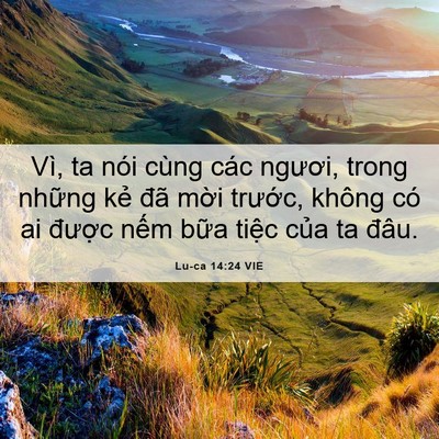 Picture 06 - Lu-ca 14:24 VIE - Vì, ta nói cùng các ngươi, trong những - Bible Verse Picture