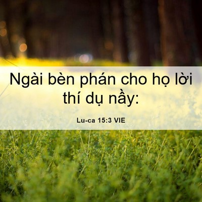 Picture 06 - Lu-ca 15:3 VIE - Ngài bèn phán cho họ lời thí dụ - Bible Verse Picture