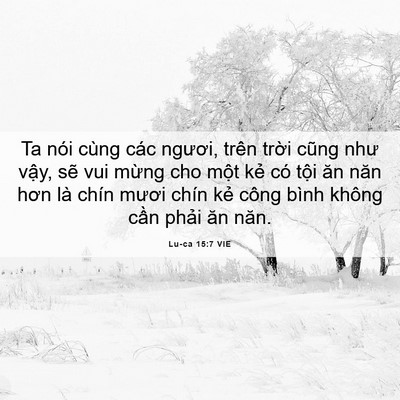 Picture 06 - Lu-ca 15:7 VIE - Ta nói cùng các ngươi, trên trời cũng - Bible Verse Picture