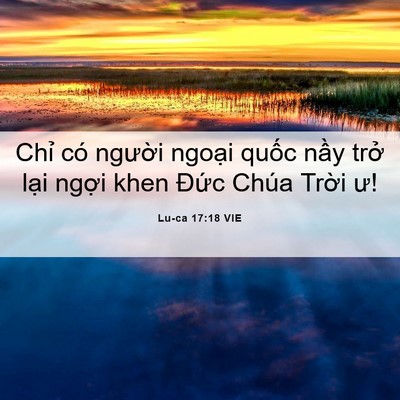 Picture 06 - Lu-ca 17:18 VIE - Chỉ có người ngoại quốc nầy trở - Bible Verse Picture