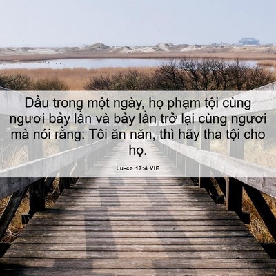 Picture 06 - Lu-ca 17:4 VIE - Dầu trong một ngày, họ phạm tội cùng - Bible Verse Picture