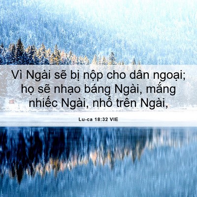 Picture 06 - Lu-ca 18:32 VIE - Vì Ngài sẽ bị nộp cho dân ngoại; họ - Bible Verse Picture