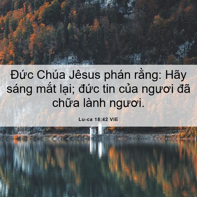 Picture 06 - Lu-ca 18:42 VIE - Đức Chúa Jêsus phán rằng: Hãy sáng - Bible Verse Picture