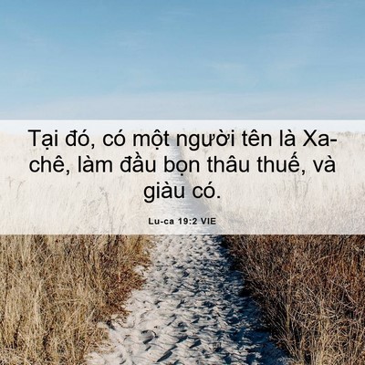 Picture 06 - Lu-ca 19:2 VIE - Tại đó, có một người tên là Xa-chê, - Bible Verse Picture