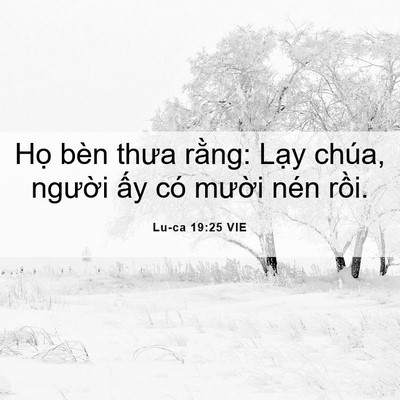 Picture 06 - Lu-ca 19:25 VIE - Họ bèn thưa rằng: Lạy chúa, người - Bible Verse Picture