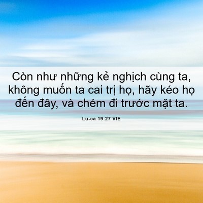 Picture 06 - Lu-ca 19:27 VIE - Còn như những kẻ nghịch cùng ta, không - Bible Verse Picture