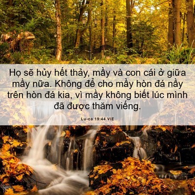 Picture 06 - Lu-ca 19:44 VIE - Họ sẽ hủy hết thảy, mầy và con cái - Bible Verse Picture