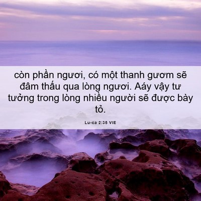 Picture 06 - Lu-ca 2:35 VIE - còn phần ngươi, có một thanh gươm sẽ - Bible Verse Picture