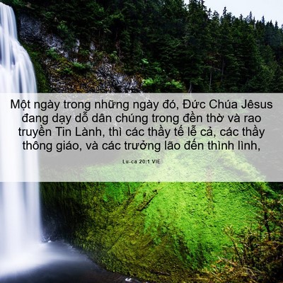 Picture 06 - Lu-ca 20:1 VIE - Một ngày trong những ngày đó, Đức - Bible Verse Picture