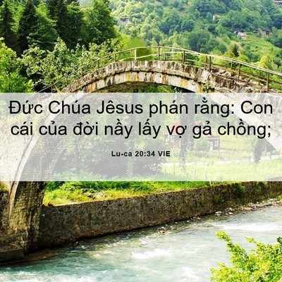Picture 06 - Lu-ca 20:34 VIE - Đức Chúa Jêsus phán rằng: Con cái của - Bible Verse Picture