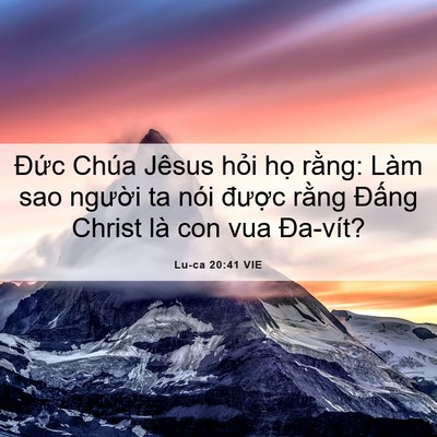 Picture 06 - Lu-ca 20:41 VIE - Đức Chúa Jêsus hỏi họ rằng: Làm sao - Bible Verse Picture