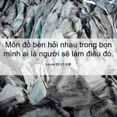 Picture 06 - Lu-ca 22:23 VIE - Môn đồ bèn hỏi nhau trong bọn mình ai - Bible Verse Picture