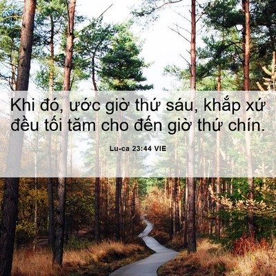 Picture 06 - Lu-ca 23:44 VIE - Khi đó, ước giờ thứ sáu, khắp xứ - Bible Verse Picture