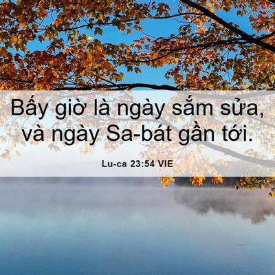 Picture 06 - Lu-ca 23:54 VIE - Bấy giờ là ngày sắm sửa, và ngày - Bible Verse Picture