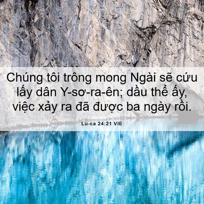 Picture 06 - Lu-ca 24:21 VIE - Chúng tôi trông mong Ngài sẽ cứu lấy - Bible Verse Picture