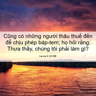 Picture 06 - Lu-ca 3:12 VIE - Cũng có những người thâu thuế đến - Bible Verse Picture