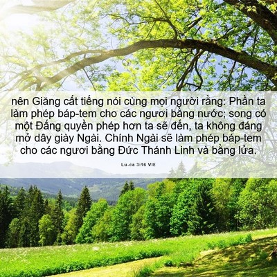 Picture 06 - Lu-ca 3:16 VIE - nên Giăng cất tiếng nói cùng mọi - Bible Verse Picture