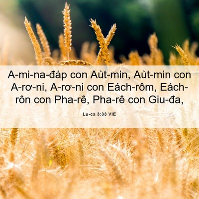 Picture 06 - Lu-ca 3:33 VIE - A-mi-na-đáp con Aùt-min, Aùt-min con - Bible Verse Picture