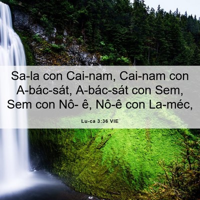 Picture 06 - Lu-ca 3:36 VIE - Sa-la con Cai-nam, Cai-nam con A-bác-sát, - Bible Verse Picture