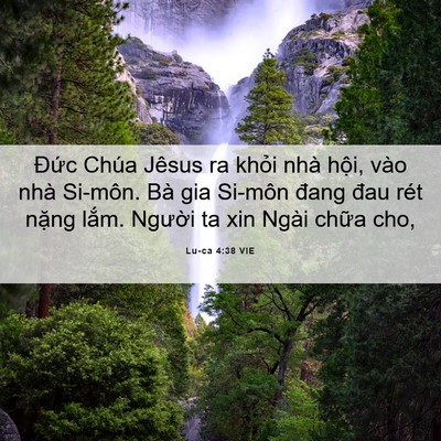 Picture 06 - Lu-ca 4:38 VIE - Đức Chúa Jêsus ra khỏi nhà hội, vào - Bible Verse Picture