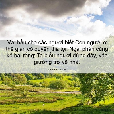 Picture 06 - Lu-ca 5:24 VIE - Vả, hầu cho các ngươi biết Con người - Bible Verse Picture