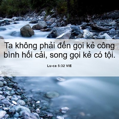 Picture 06 - Lu-ca 5:32 VIE - Ta không phải đến gọi kẻ công bình - Bible Verse Picture