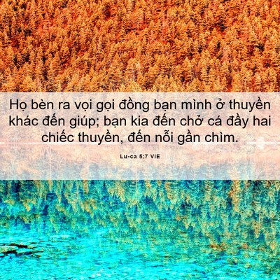Picture 06 - Lu-ca 5:7 VIE - Họ bèn ra vọi gọi đồng bạn mình ở - Bible Verse Picture