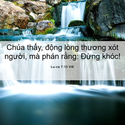 Picture 06 - Lu-ca 7:13 VIE - Chúa thấy, động lòng thương xót - Bible Verse Picture