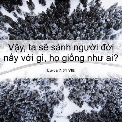 Picture 06 - Lu-ca 7:31 VIE - Vậy, ta sẽ sánh người đời nầy với - Bible Verse Picture