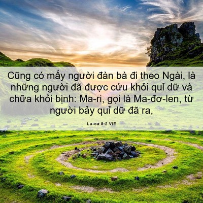 Picture 06 - Lu-ca 8:2 VIE - Cũng có mấy người đàn bà đi theo - Bible Verse Picture