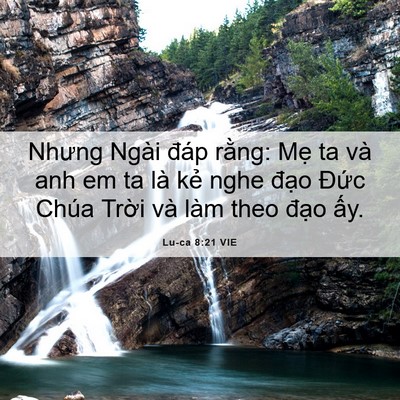 Picture 06 - Lu-ca 8:21 VIE - Nhưng Ngài đáp rằng: Mẹ ta và anh em ta - Bible Verse Picture