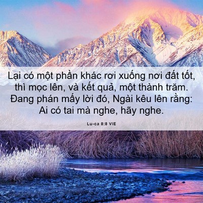 Picture 06 - Lu-ca 8:8 VIE - Lại có một phần khác rơi xuống nơi - Bible Verse Picture