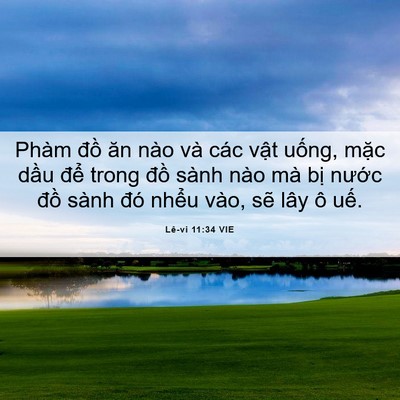 Picture 06 - Lê-vi 11:34 VIE - Phàm đồ ăn nào và các vật uống, mặc - Bible Verse Picture