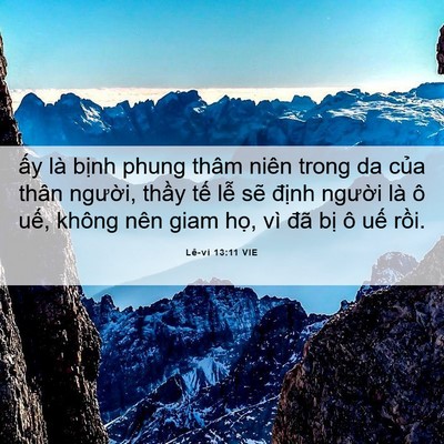 Picture 06 - Lê-vi 13:11 VIE - ấy là bịnh phung thâm niên trong da của - Bible Verse Picture