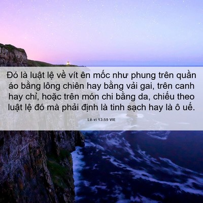Picture 06 - Lê-vi 13:59 VIE - Đó là luật lệ về vít ên mốc như - Bible Verse Picture