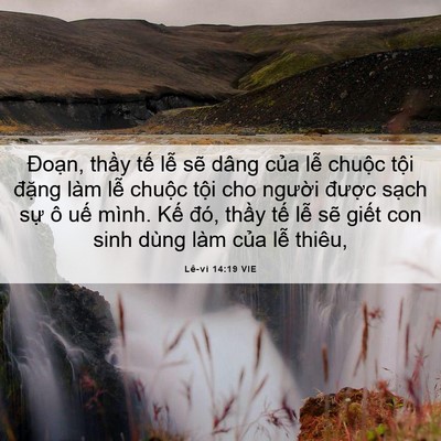 Picture 06 - Lê-vi 14:19 VIE - Đoạn, thầy tế lễ sẽ dâng của lễ - Bible Verse Picture