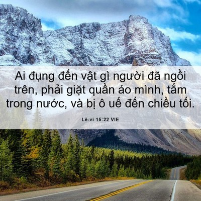 Picture 06 - Lê-vi 15:22 VIE - Ai đụng đến vật gì người đã ngồi - Bible Verse Picture