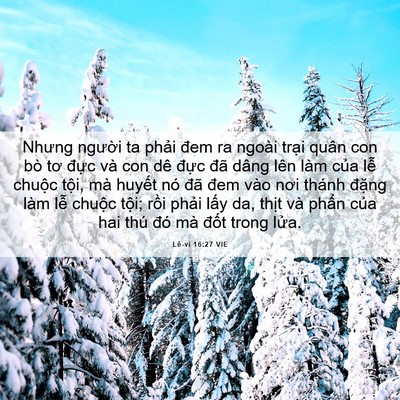 Picture 06 - Lê-vi 16:27 VIE - Nhưng người ta phải đem ra ngoài trại - Bible Verse Picture