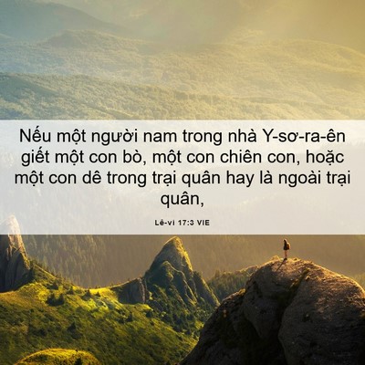 Picture 06 - Lê-vi 17:3 VIE - Nếu một người nam trong nhà Y-sơ-ra-ên - Bible Verse Picture