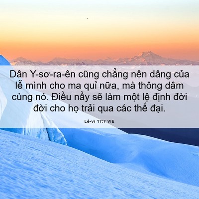 Picture 06 - Lê-vi 17:7 VIE - Dân Y-sơ-ra-ên cũng chẳng nên dâng của - Bible Verse Picture