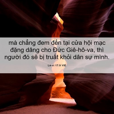 Picture 06 - Lê-vi 17:9 VIE - mà chẳng đem đến tại cửa hội mạc - Bible Verse Picture