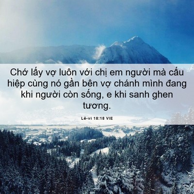 Picture 06 - Lê-vi 18:18 VIE - Chớ lấy vợ luôn với chị em người - Bible Verse Picture